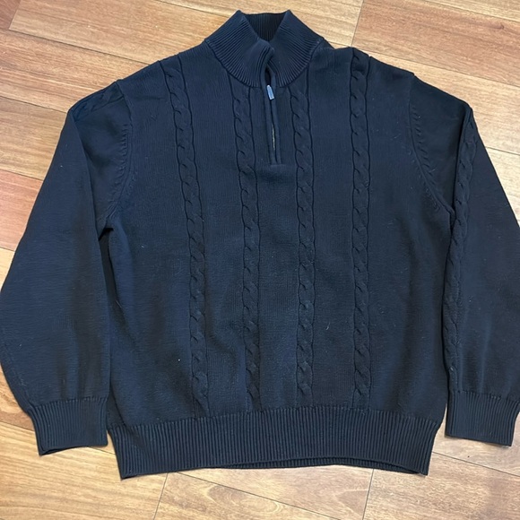 Calvin Klein Other - Calvin Klein Brown Cable Half Zip Sweater